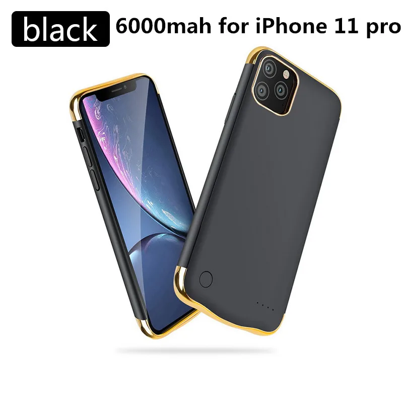 Для iPhone 11 Pro/iPhone 11 Pro Max Батарея Зарядное устройство чехол Портативный 6000/5500 мА/ч, внешняя Мощность Bank зарядное устройство чехол для iPhone 11 - Цвет: For iPhone 11 pro