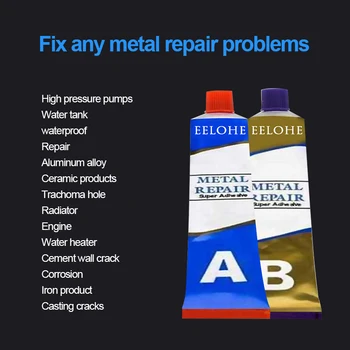 

A+B Metal Repair Glue Glue Iron Steel Car Radiator Water Tank Special Leakage Plugging Welding Fillers Repair Tools