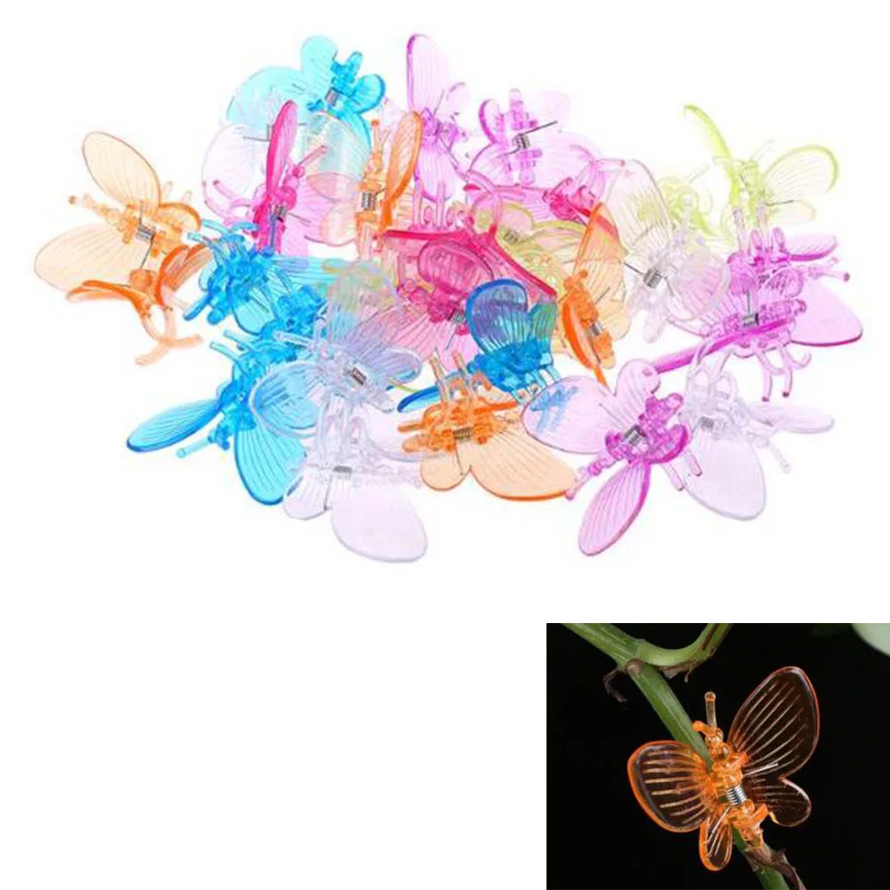 30 шт./лот зажимы для орхидеи в виде бабочек растений поддержки сада цветов лозы 3