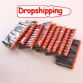 

100PCS For Nerf Bullets Soft Hollow Hole Head 7.2cm Refill Darts Toy Gun Bullets for Nerf Series Blasters Xmas Kid Children Gift