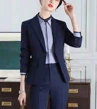 

New Arrival Black Ladies Suit Blazer Spring Summer Women Suits Office Wear Female Work Wear Office Suit 2Piece Suit(Jacket+Pant)