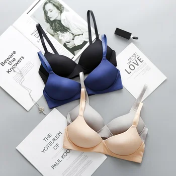 

2019 Push Up Bras Sexy Lingerie Bra Women Bralette Wireless Breathable Solid Bras for Women Underwear B/C Cup F1 QHAG New