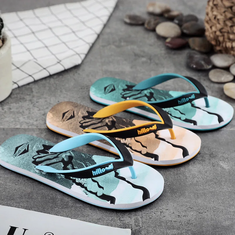 

2019 New Style Flip-flops Fashion MEN'S Slippers Summer Cool Outdoor Casual Anti-slip Flip-flop Sandals Eagle Slippers