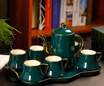 

Teapot, teacup set, home ceramics, tea set, modern simplicity