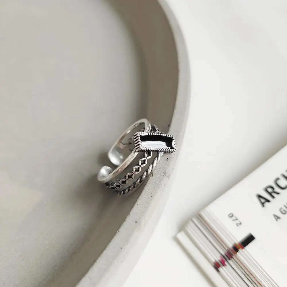 Vintage Engagement Ring Fashion Jewelry Silver Ring