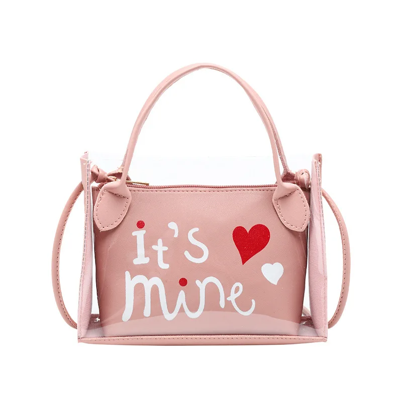 

2020 Summer New Transparent Jelly bag Letter Cute Small Composite bag 5 colors Mini Women Handbag Casual Shoulder Messenger bag