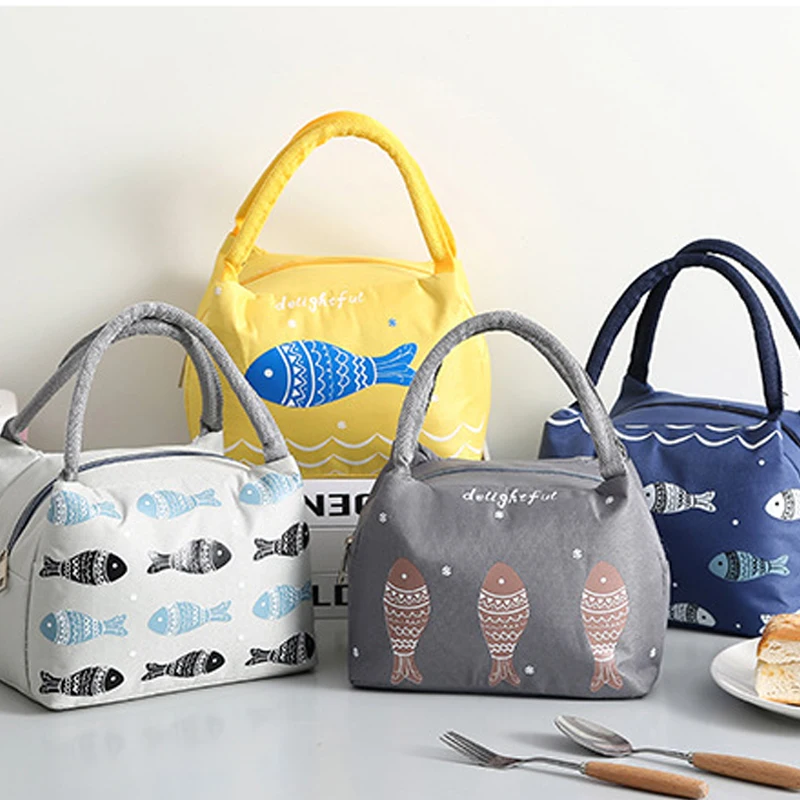 Портативная Термосумка для обедов Изолированная Ланч-бокс большая сумка-охладитель Bento мешок ланч-контейнер школьные сумки для хранения еды