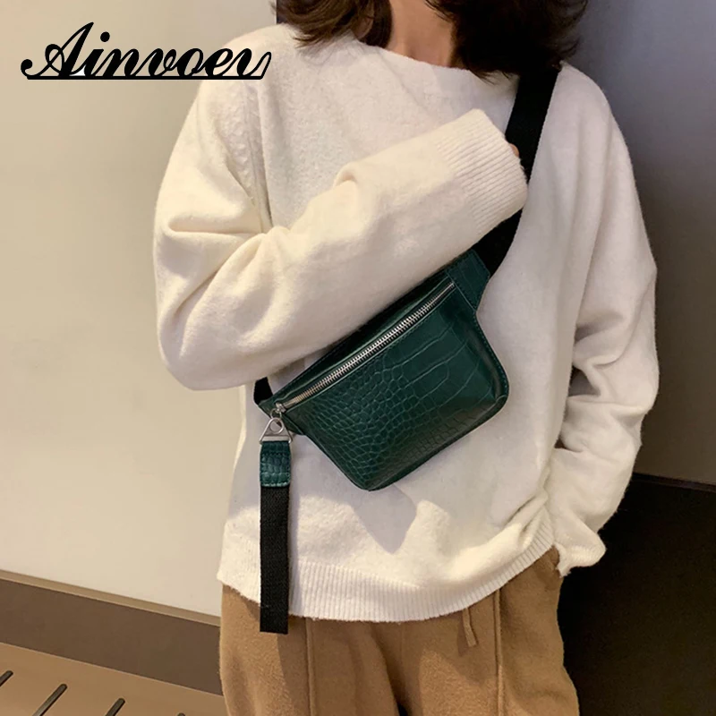 

Ainvoev Bag female 2019 new Korean fashion stone pattern chest bag casual wild shoulder Messenger bag pocket handbag mochila