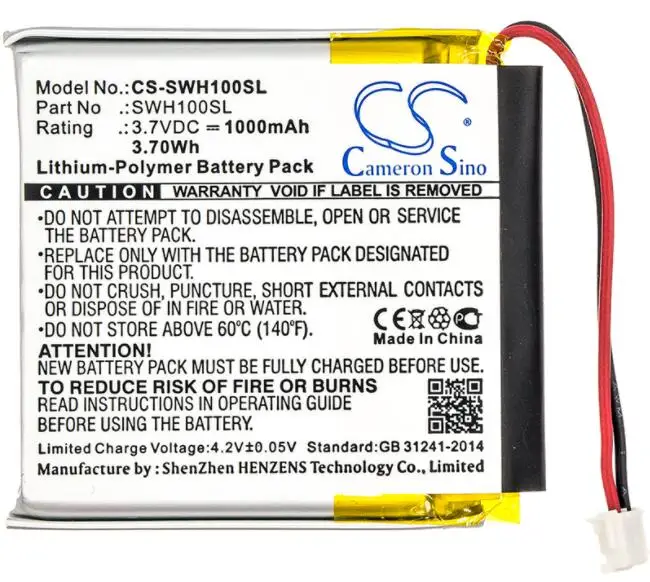 

cameron sino 1000mah battery for Fit Model SONY WH-1000xM3 Part Number SONY SP 624038 Wireless Headset Battery