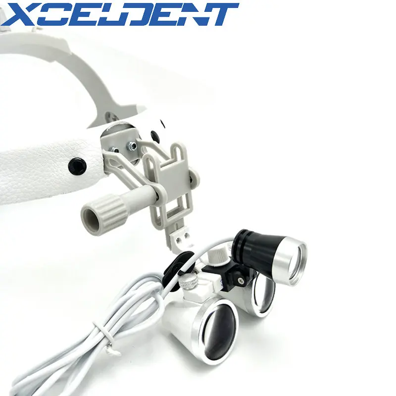  Dentist Dental Surgical Loupe Magnifier Adjustable Binocular Magnifier Loupe with LED Light Medical - 4000341498453