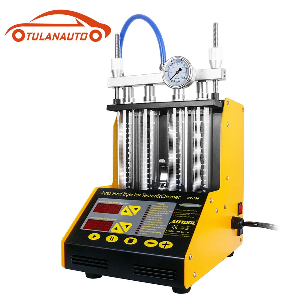 

TULANAUTO CT150 Fuel Injector Cleaning Machine Testers 4 Cylinder Ultrasonic Common Rail Injector Tester Repair Kit Cleaner