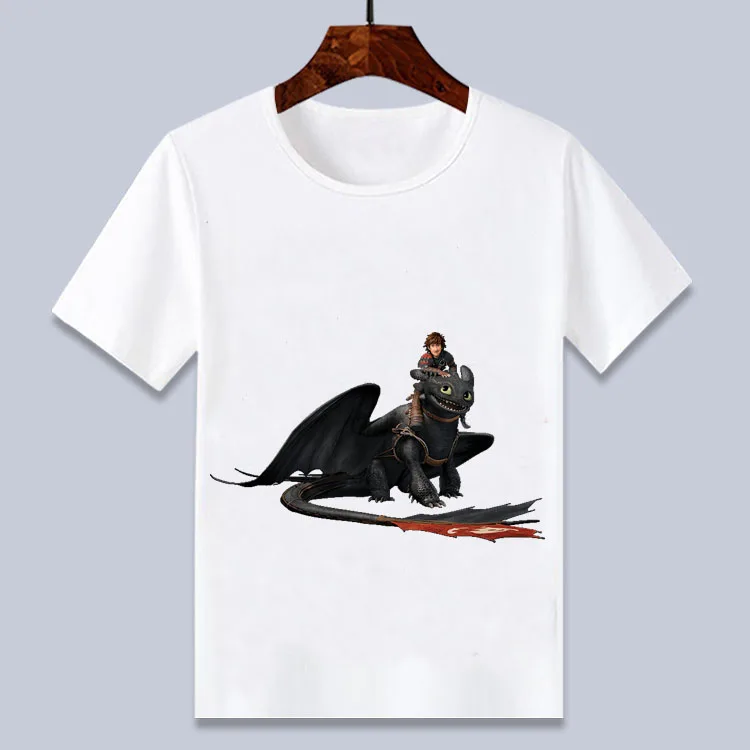 Новая стильная футболка с принтом «Как приручить дракона» для мальчиков, летняя белая футболка, детская одежда на 4, 6, 8, 10, 12 лет