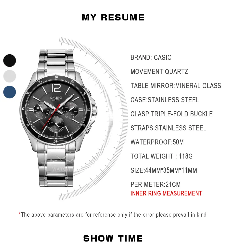 【12月スーパーSALE 15%OFF】 メンズ 腕時計 カシオ Casio MTP1175E-7B Men's Strap Fashion Watch Brand New & 100% Authentic 腕時計 Casio Watch Wrist Watch Men Top Brand Luxury Set Quartz Watche 50m