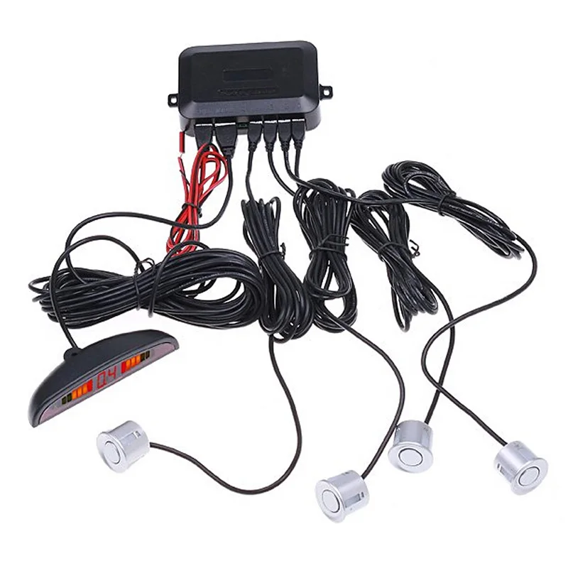 Onever светодиодный датчик парковки автомобиля с 4 датчиками s 12 V, Автомобильный датчик заднего хода, резервный радиолокационный монитор