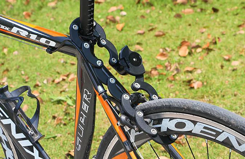 Portable Foldable Bicycle Lock Anti-theft Chain Lock with 3 Keys Cycling Security Lock Mountain Bike Bicycle Accessories