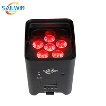 Sailwin EU Stock Wedding LED Uplight 6X18W RGBAW UV Battery Powered Wifi APP Phone Control LED Par Light Smart Stage Lighting