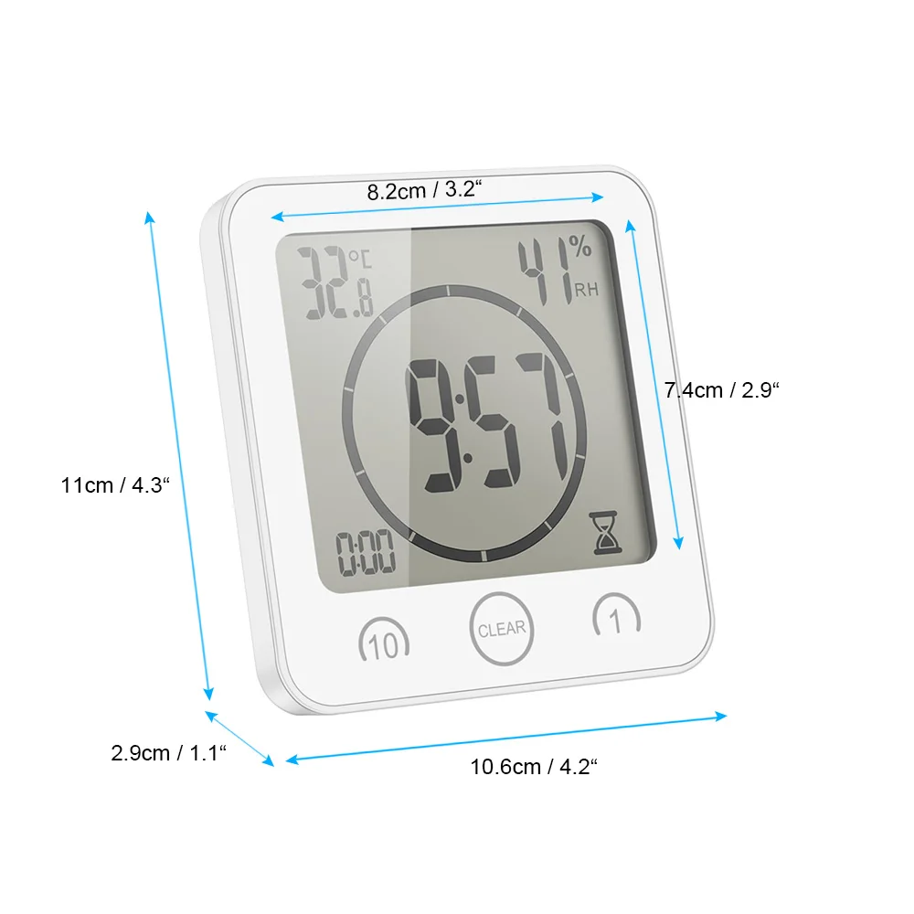 1 шт. бытовой цифровой ЖК-гигрометр с дисплеем термометр измеритель температуры и влажности Часы-календарь будильник