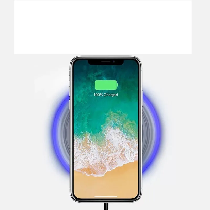 5W Qi Беспроводное зарядное устройство Магнитная Зарядка для IOS 8 X XS MAX XR быстрое зарядное устройство USB Qi прозрачная зарядная панель для телефона Android