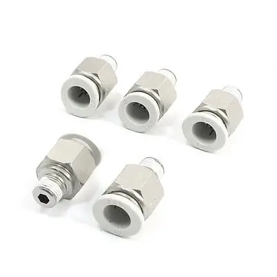 

3/8" Thread 10mm Tube Push in Connect Male Air Compressor Quick Fittings 5Pcs