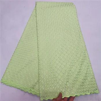 

Newest Nigerian Cotton Polish Fabric 2020 High Quality Lace Swiss Polish Lace With Stones African Material 5yards