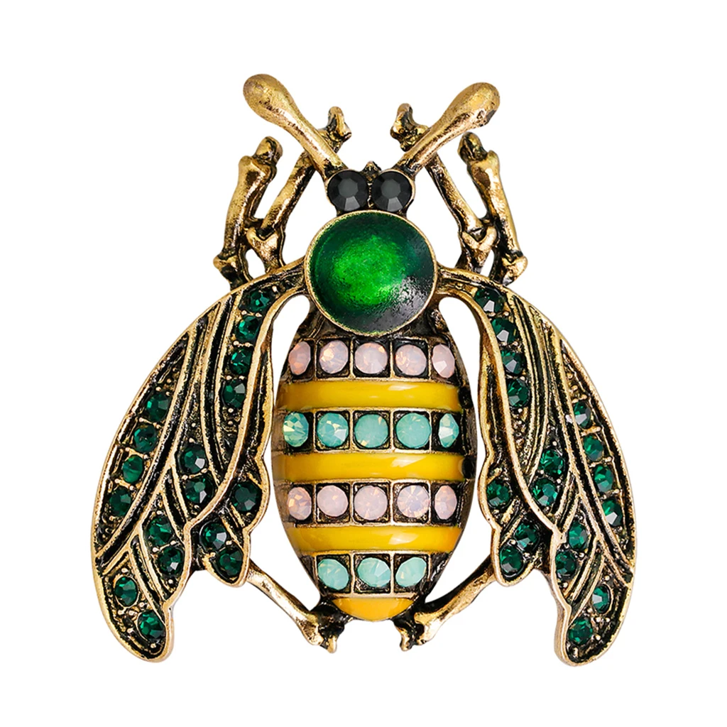 Enamel Bee Insect Brooches for Women Men Animal Bug Brooch Pin Scarf Clip Costume Jewelry