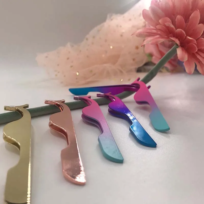 

Eyelash Tweezers Applicators Different Colors 20pcs/lot Custom Logo Make Up Lashes Tweezers