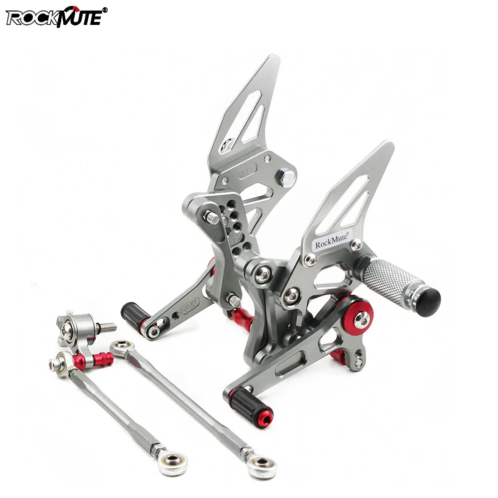 CNC Aluminum Motorcycle Adjustable Rearset Rear Set Foot Pegs Pedal Footrest For Aprilia RSV4 R FACTORY 2009 2010 2011 2012