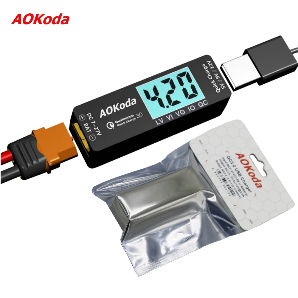 Быстрое зарядное устройство AOKoda QC3.0 Lipo для смартфона планшета ПК телефона |