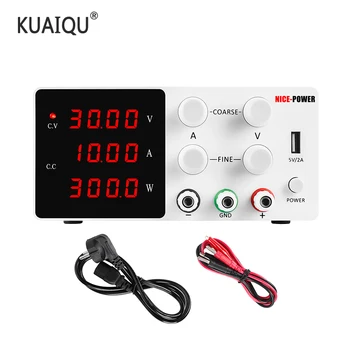 

KUAIQU Adjustable Laboratory DC Power Supply Switching 30V10A Bench Source Digital Unit Power Control 220v110v current stabilize