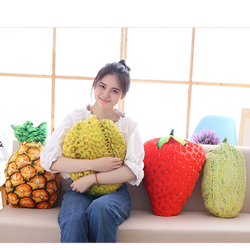 Имитация фруктов и подушка растительность Подушка плюшевая клубника ананас