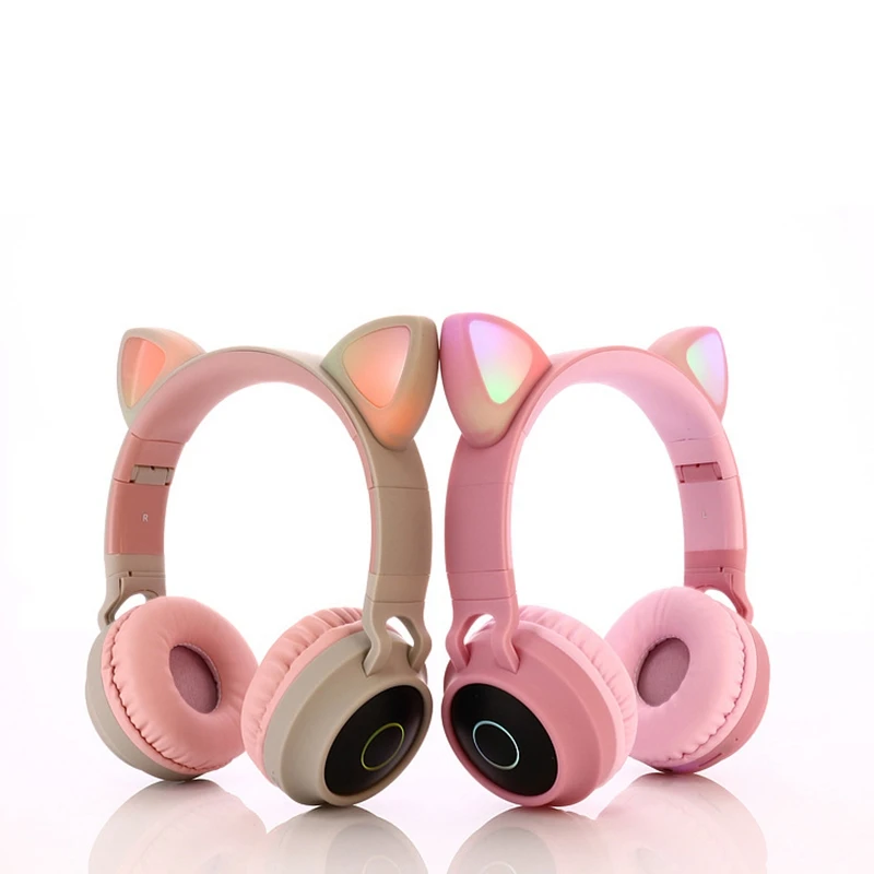 New Gaming LED Headphones Bluetooth 5.0 Young People Kids Headset for Phone PC Laptop Kids HeadphonesTF Card 3.5Mm Plug with Mic