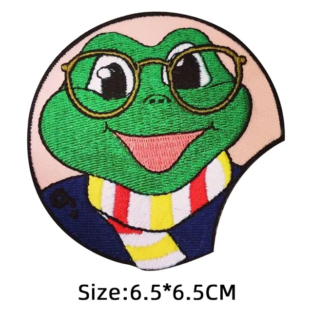 2021 Oeteldonk Emblem Frog Carnival for Netherland Emblems Full Embroidered Iron on Embroidery Patches for Clothing Applique F PE3415CT