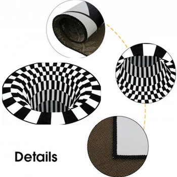 

5 Size Black White Abstract Geometry Rectangle 3D Print Soft Carpets For Living Room Non-slip Bathroom Floor Mat Door Mat new