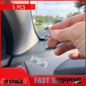 

1/5pcs Vehicle Parking Ticket Permit Holder Folder Clip Sticker Windscreen Window Fastener Stickers Kit Car Interior Accessories