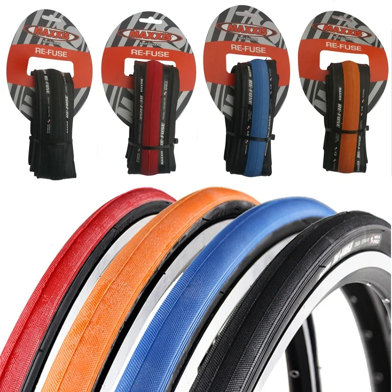 Tires Maxxis ReFuse Refuse Folding Kevlar Bicycle Tire 700x23 RED Road