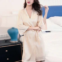 Женские пижамные комплекты сексуальный мягкий удобный халат с ремешком ночное белье Дамский слинг Мини Белье для сна