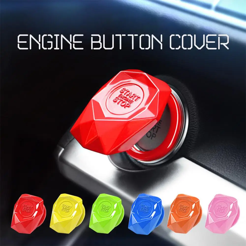 Car Engine Push Start Button Decor Lgnition Switch Protection Cover