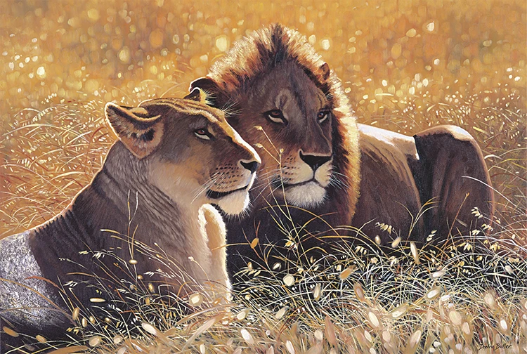

Puzzle 1000 Pieces Lion under the Sun Adult Relaxation Fancy Toy for Children Home Decoration Gift
