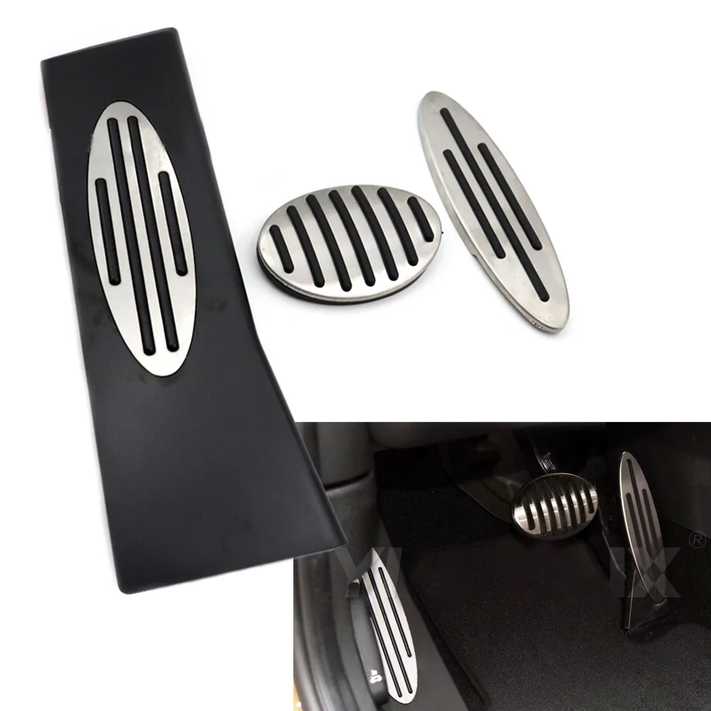 

AT LHD Accelerator Gas Brake Foot Rest Pedal Cover No dirll For Mini Cooper AT pedal R53 R56 R55 R57 LHD Car Accessories