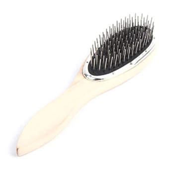 

Hot 1Pc Practical Plastic Wood Steel Tooth Comb Wig Hair Brush Anti-Static For Mannequin Head Combs Hairdressing Tool