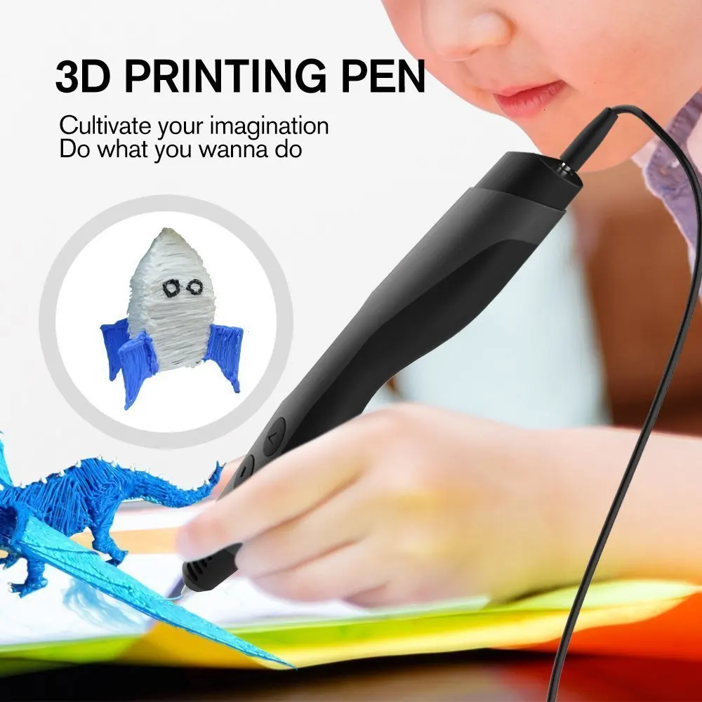 SUNLU 3D ручки для печати Поддержка 1,75 мм PLA/PLC/ABS нити Цифровой 3D Ручка для рисования для детей и взрослых DIY подарок SL-300A