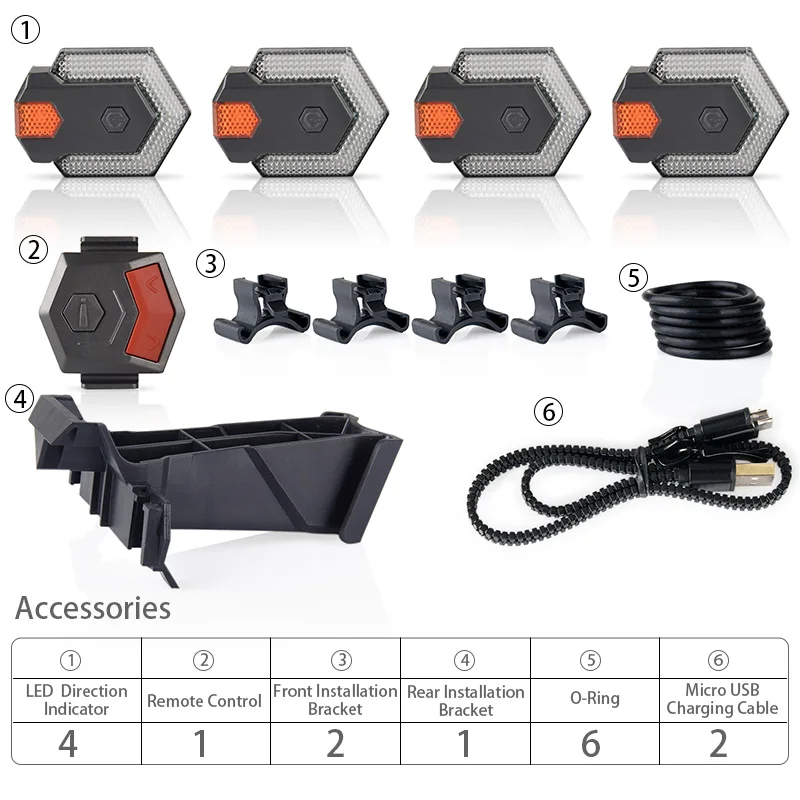 1 комплект, умный пульт дистанционного управления, велосипедный поворотник, лампа для переднего и заднего фонаря, велосипедный задний светильник, сигнаПредупреждение светильник, аксессуары для велоспорта