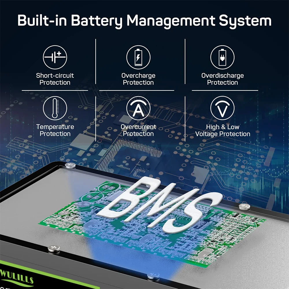 LiFePo4 battery 12V 24V 48V 100Ah 200Ah 280Ah 400Ah LiFePo4 Battery Pack Built-in BMS for Solar Boat no Tax