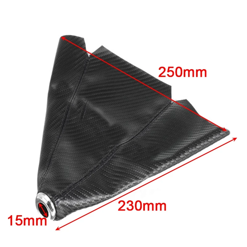 Universal Carbon Fiber Leather Manual Gear Shift Knob Gaiter Automatic Car Styling Shifter Boot Cover Black/Red/Blue/Yellow Line