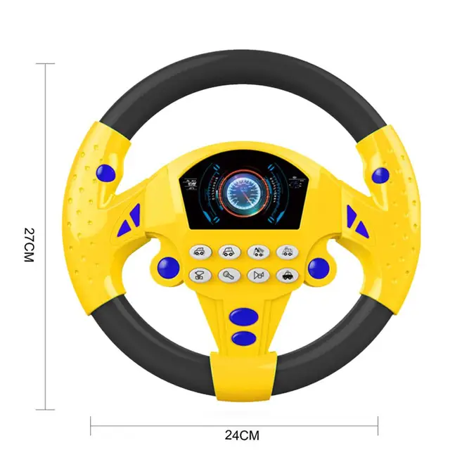 Baby Kids Electric Simulation Steering Wheel Musical Instrument Child Puzzle Toy Hand-eye Coordination Hand Flexibility 6