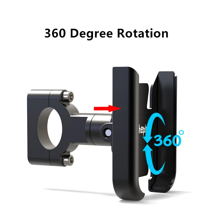 Держатель для телефона на велосипед с ЧПУ, руль для мотоцикла, поддержка мобильного телефона из алюминиевого сплава, вращение на 360, аксессуары для горного велосипеда