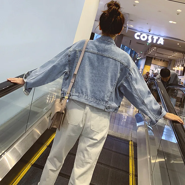 

[And en seignior 10206 "Spring And Autumn New Style Jeans Coat WOMEN'S Dress Korean-style Loose-Fit Versatile Casual Short Jacke