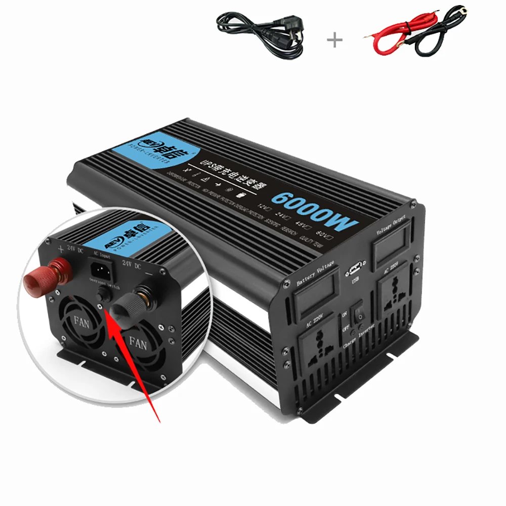 

Car Power Inverter 12V/24V to 220V Power Converter Charger UPS correction wave uninterruptible Power supply Y