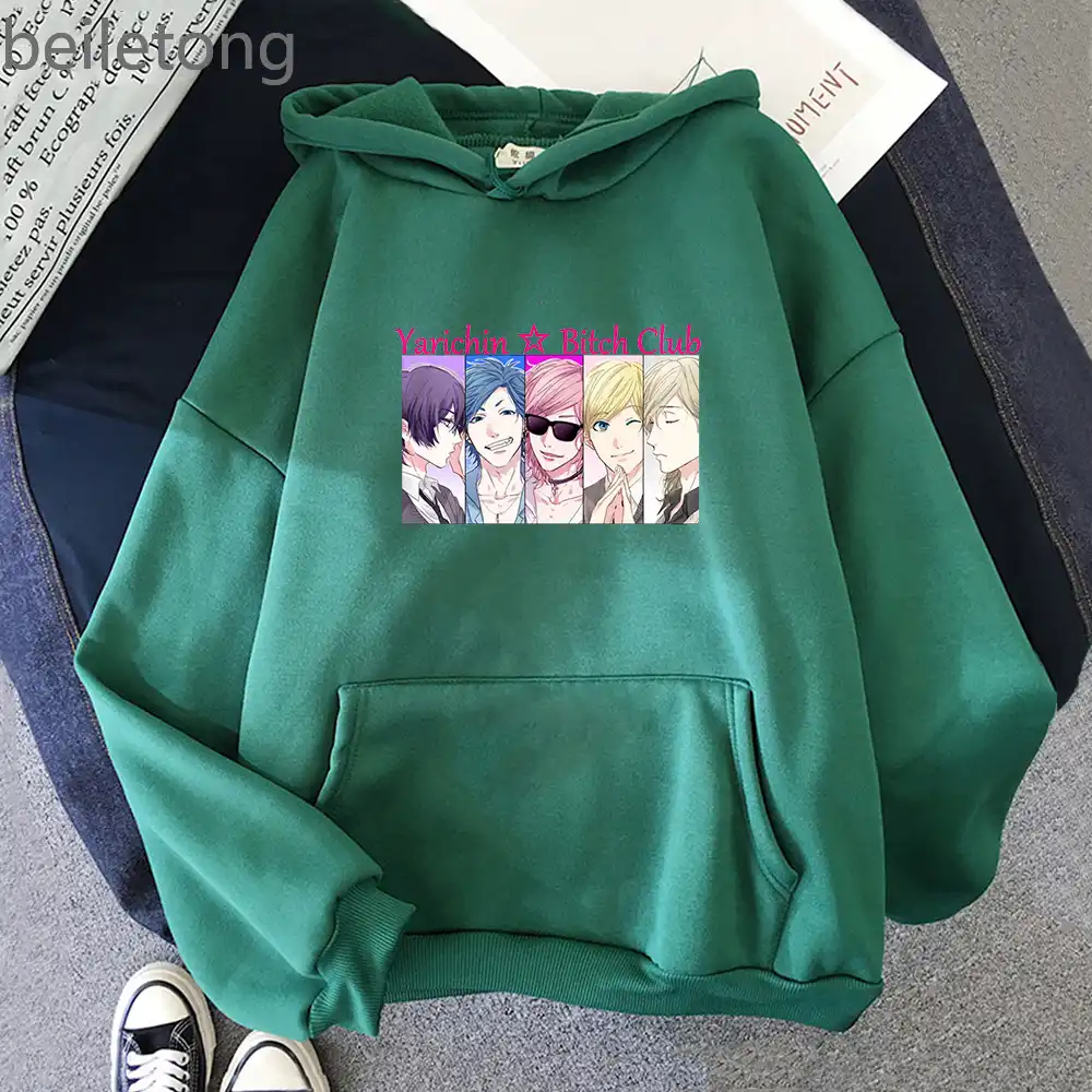かわいいパーカー女性色yarichin Bクラブプリント春のファッションカジュアル服アニメ原宿男性パーカーkpopルーズスウェット Hoodies Sweatshirts Aliexpress