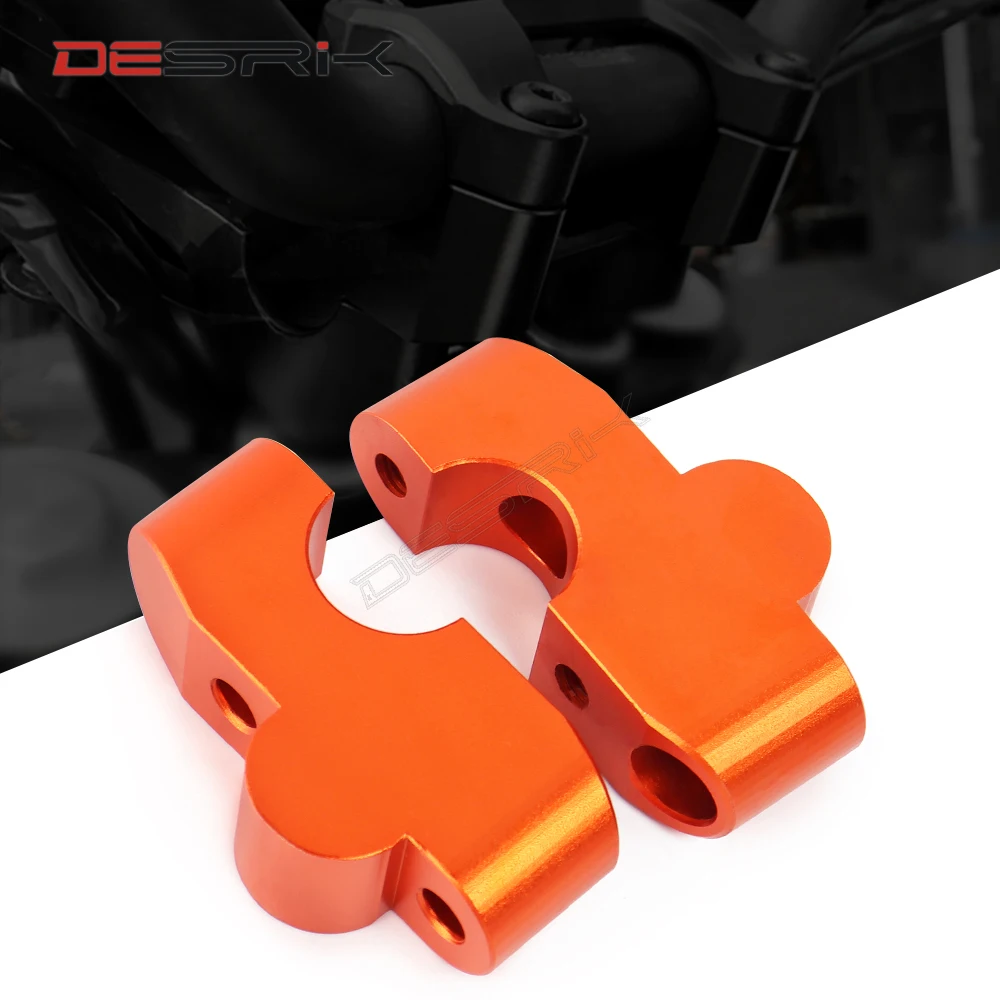 Desrik Moto Cnc Alluminio Manubrio Montaggio Morsetto Sollevatore Barra Morsetti Riser Per Ktm Duke 390 Duke390 Tutti Gli Anni Accessori